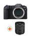 Безогледален фотоапарат Canon - EOS RP, 26.2MPx, черен + Обектив Canon - RF 85mm f/2 Macro IS STM - 1t